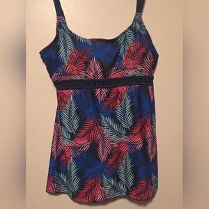 Danify womens Size 54 Swim Tankini Top adjustable straps multicolor stretch NWOT